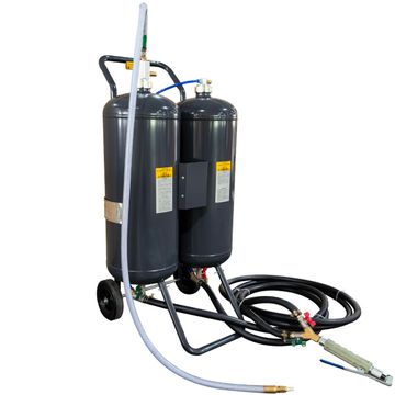 George Tools mobiler Duo Sandstrahlkessel 2 x 26 L
