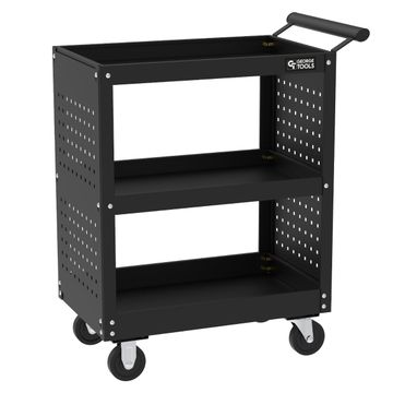 George Tools Werkzeugtrolley mit perforierten Seitenwänden schwarz