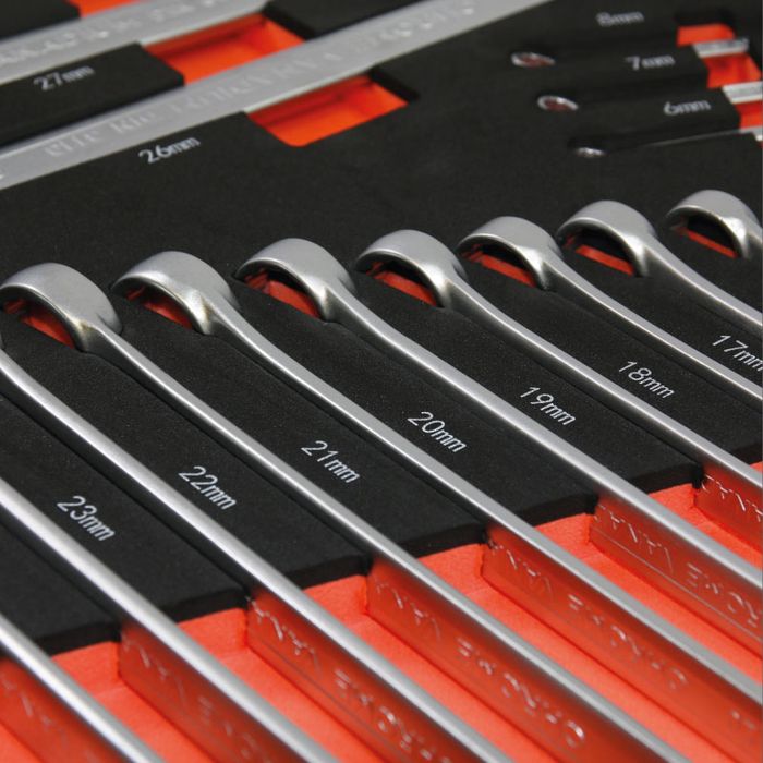 Wright Werkzeug Maulschlüssel-Set – 15-teilig, Metrisch 7-22 Mm, 12-Punkt, Poliert