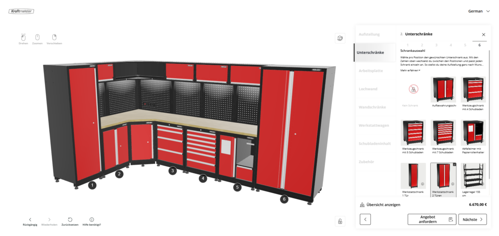 3D werkplaats configurator