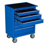George Tools Werkzeugwagen gefüllt 6 Schubladen 80-teilig blau